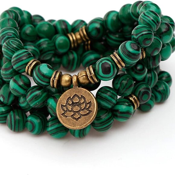 Jewelry - Mala Bead Necklace Yoga Meditation Gemstone 108 Prayer Beads for Women Men